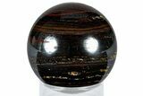 Polished Tiger Iron Stromatolite Sphere - Billion Years #309003-1